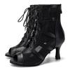 Танцевальные ботинки Женские Латинские Сальса Ботильоны на шпильке Шнуровка для танго Бачата Бальные вечеринки Выступления Танцевальная обувь на каблуке 7,5 см