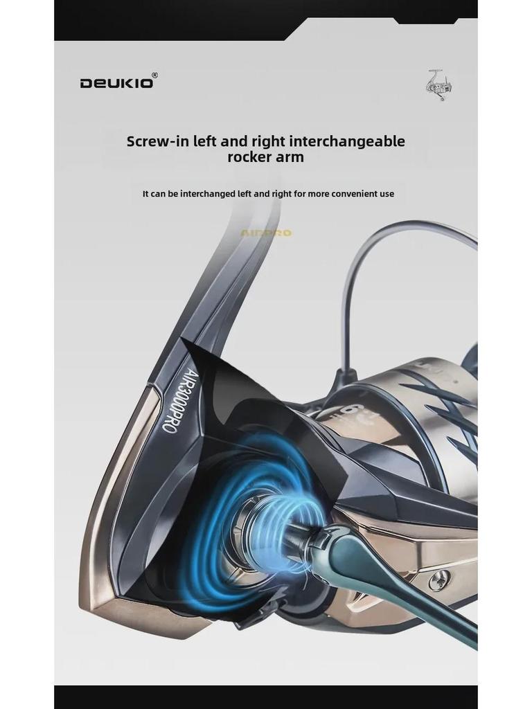 Dequ Сверхлегкая катушка для рыбалки с защитой от морской воды из углеродного волокна без зазоров