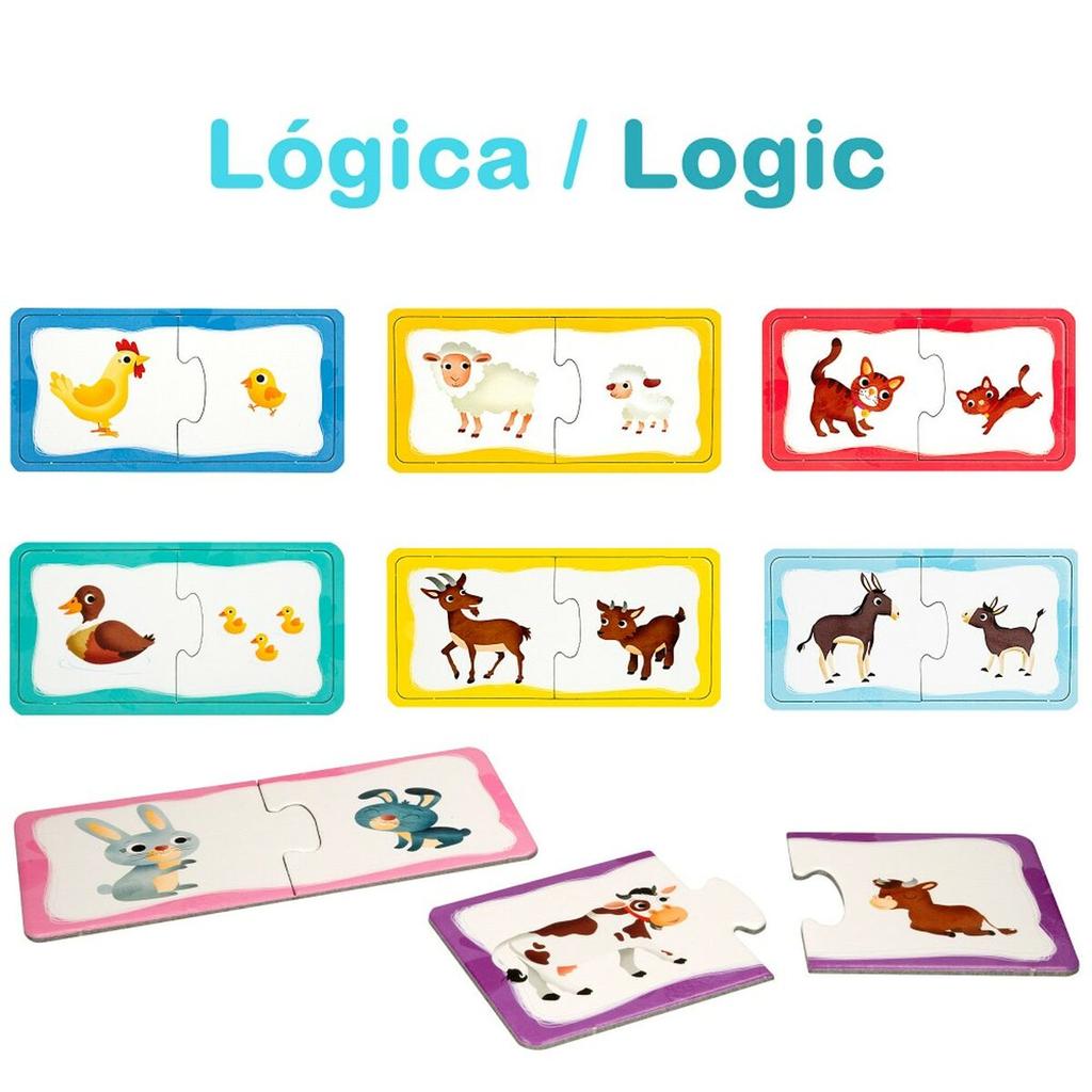 Lisciani Carotina Baby Puzzle 16 X 1 X 16.5 Cm Farm 4-in-1