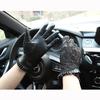 Летние водительские женские кожаные перчатки с сенсорным экраном из овчины тонкие модные кружевные однослойные без подкладки перчатки для вождения автомобиля
