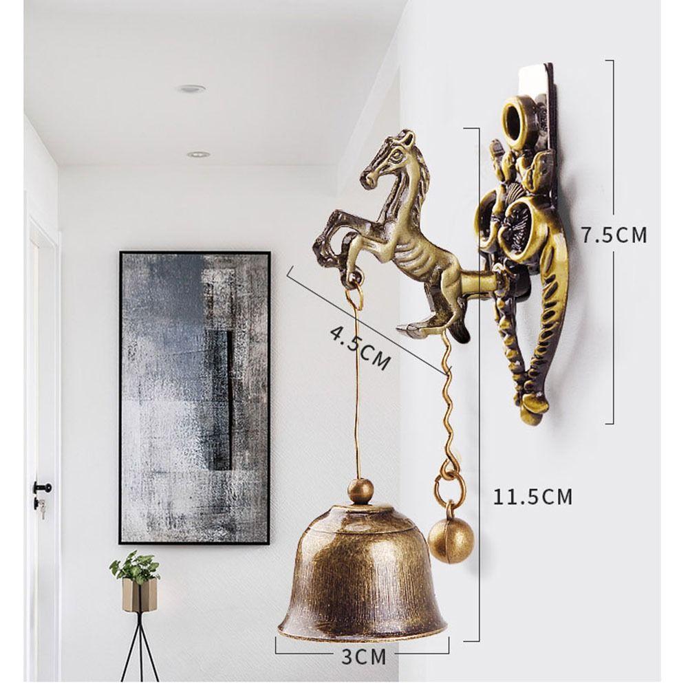 For Room Garden Store Wall Hanging Ornament Metal Bell Door Shopkeeper Good Luck Knocker Door Bell
