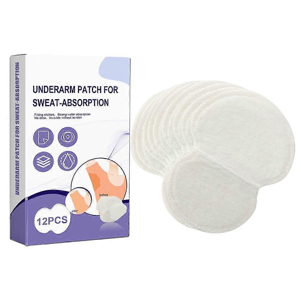 12 Pcs/Box Underarm Sweat Pads Single Use Armpit Sweat Pads Breathable Invisible Sweat Pad Protection Against Sweat Stains