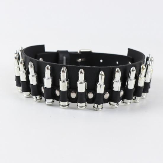 Ожерелье-чокер из искусственной кожи с заклепками и воротником в стиле панк-рок, готическое ожерелье-чокер для женщин и мужчин, эффектные ювелирные изделия