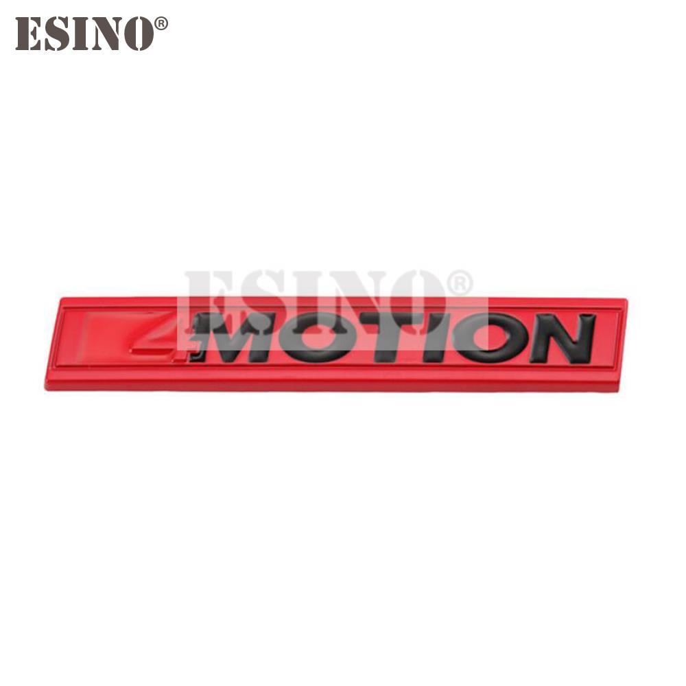 Car Styling 4Motion 3D Rear Trunk Fender Grill Metal Chrome Zinc Alloy Emblem Badge Decal for Volkswagen Golf R Tiguan Touareg