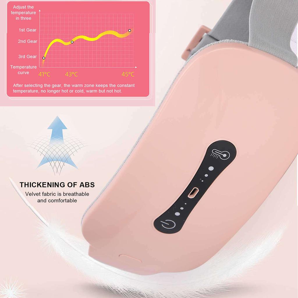 Электрическая грелка для живота, 3 уровня нагрева, термостатический вибрационный пояс для подогрева талии, зарядка через USB
