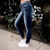 Летние женские джинсы Stretch Hole Slim Comfortable Брюки со средней посадкой