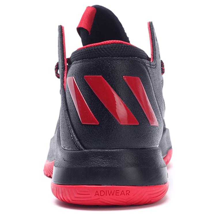 Adidas D Rose Menace 2 Slip Resistant Abrasion Resistant Mid top Basketball Shoes Men's Black Red BB8201