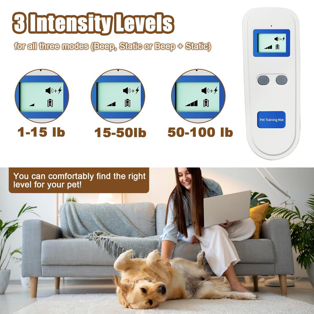 Rechargeable Dog Training Pad, Cat Isolation Static Blanket, Three Training Modes, Pet Driving Pad