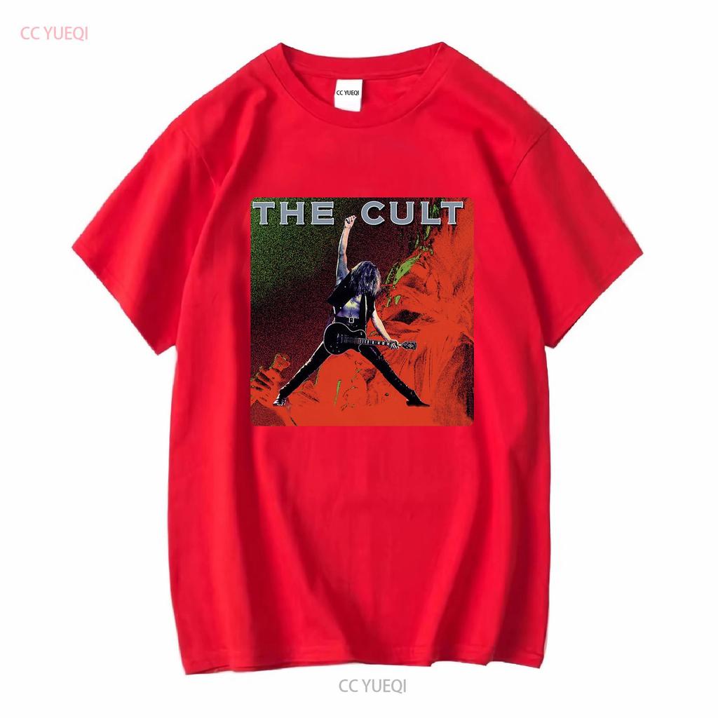 THE CULT Rock Band 90s Vintage Rare Black T Shirt long or short sleeves vintage Washed Stretched graphic Stylish