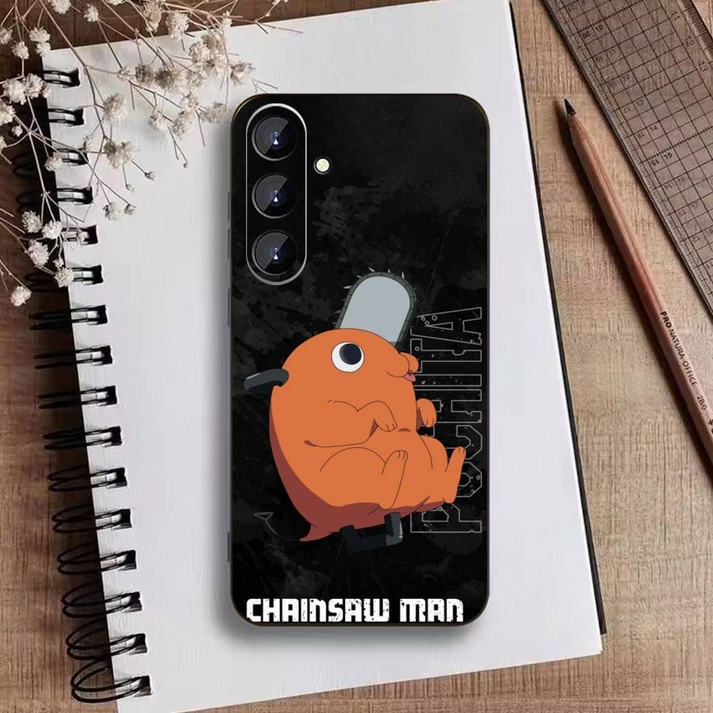 K-Pochita Anime Phone Case For Samsung Galaxy A73,A21s,A22,A31,A52,A53,A71,A41Soft Black Shell