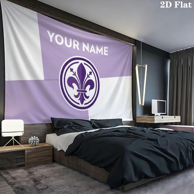Custom Name,Toulouse FC Wall tapestry, aesthetic printed fabric blanket, suitable for bedroom, living room, and home decor.