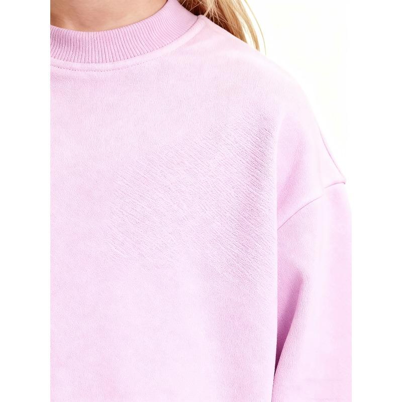 Sweatshirt with Number 67 Pink Polka Dot Design Gift for Boys And Girls Black White Pink Options Casual Fashion