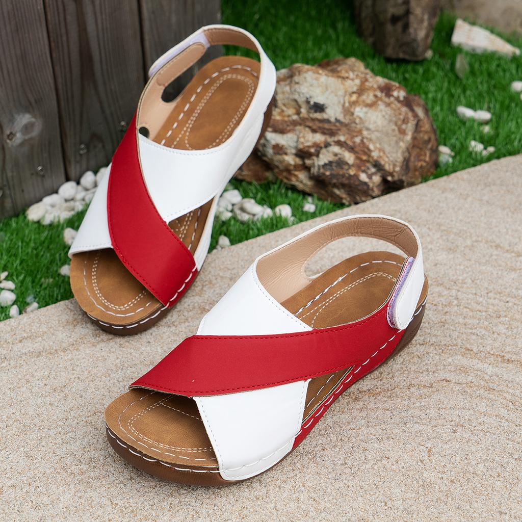 2024 Woman Sandals Summer New Platform Wedge Heels Shoes Leisure Beach Walking Shoes Rome Style Open Toe Female Sandalias Mujer