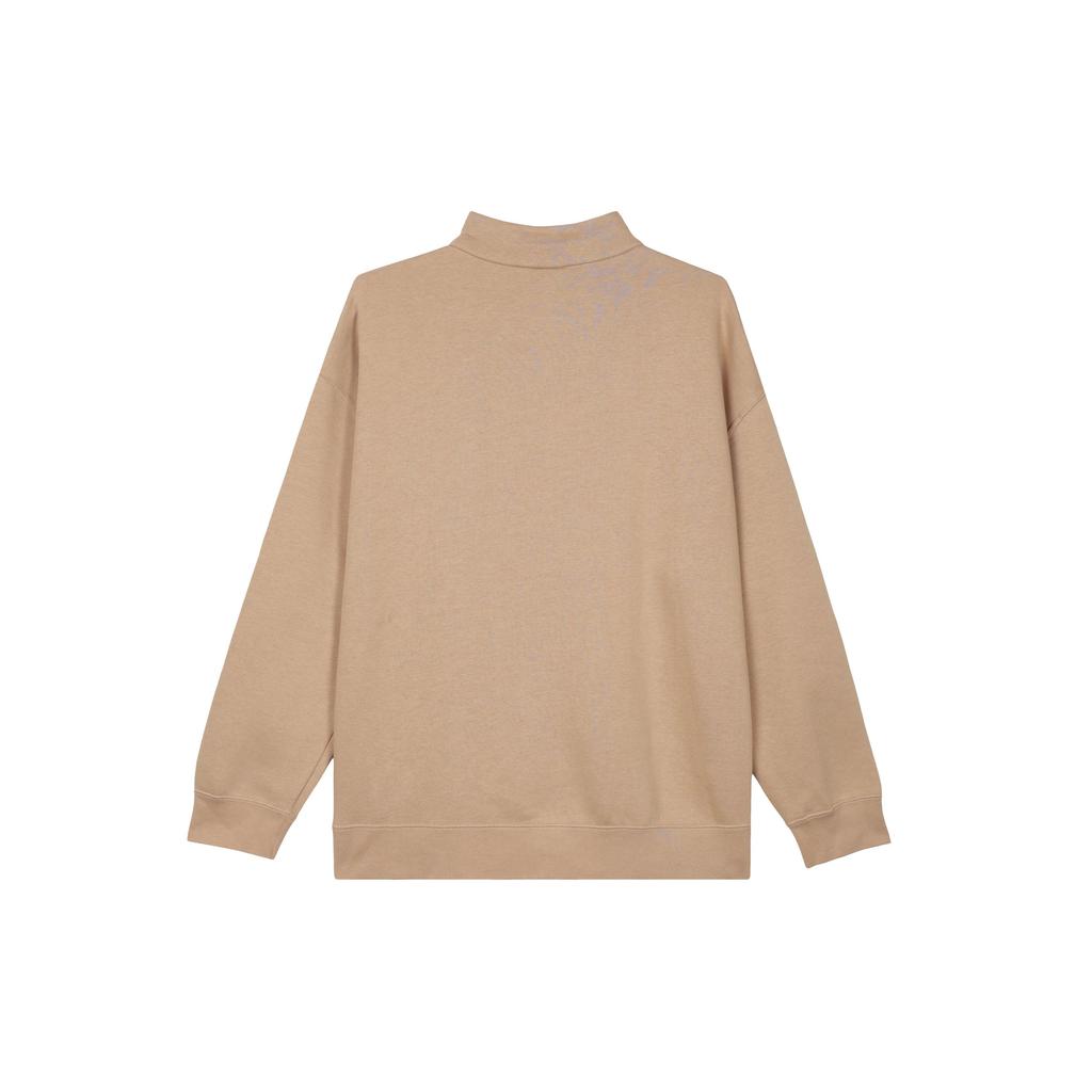 Nike Однотонный флисовый логотип с полумолнией, повседневный свободный свитер с круглым вырезом, американский винтажный свитшот, зимняя женская толстовка, нежно-желтый DC5425-200