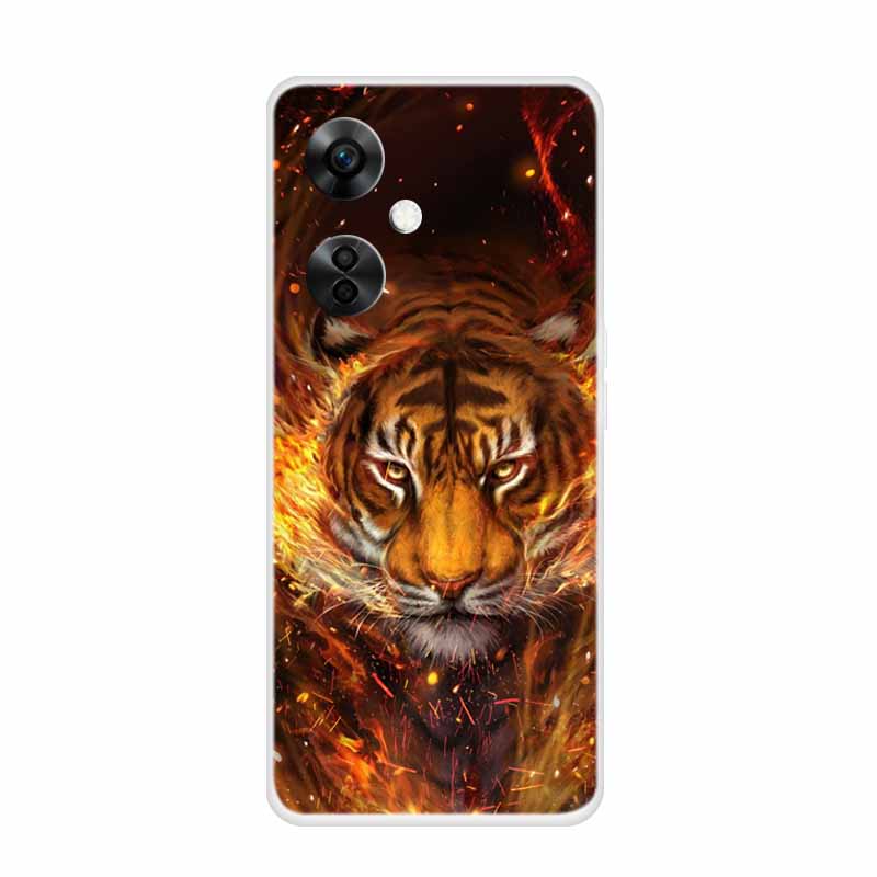 For OnePlus Nord CE 3 Lite 5G Cases Wolf Clear Soft TPU Silicone Phone Cover For One Plus Nord CE 3 5G Case Transparent Etui