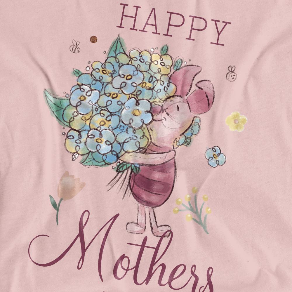 Winnie the Pooh Mens Happy Mothers Day Piglet T-Shirt