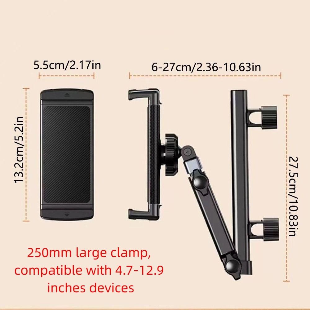 Rotating Stand Car Headrest Tablet Holder Adjustable Telescopic Tablet Bracket Car Rear Seat