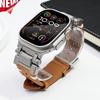 Роскошный кожаный ремешок для Apple Watch Ultra 3 49 мм 11 46 мм Браслет для iWatch ultra 2 49 мм Серии 9 8 7 se 6 45 мм 44 мм Ремешок для часов