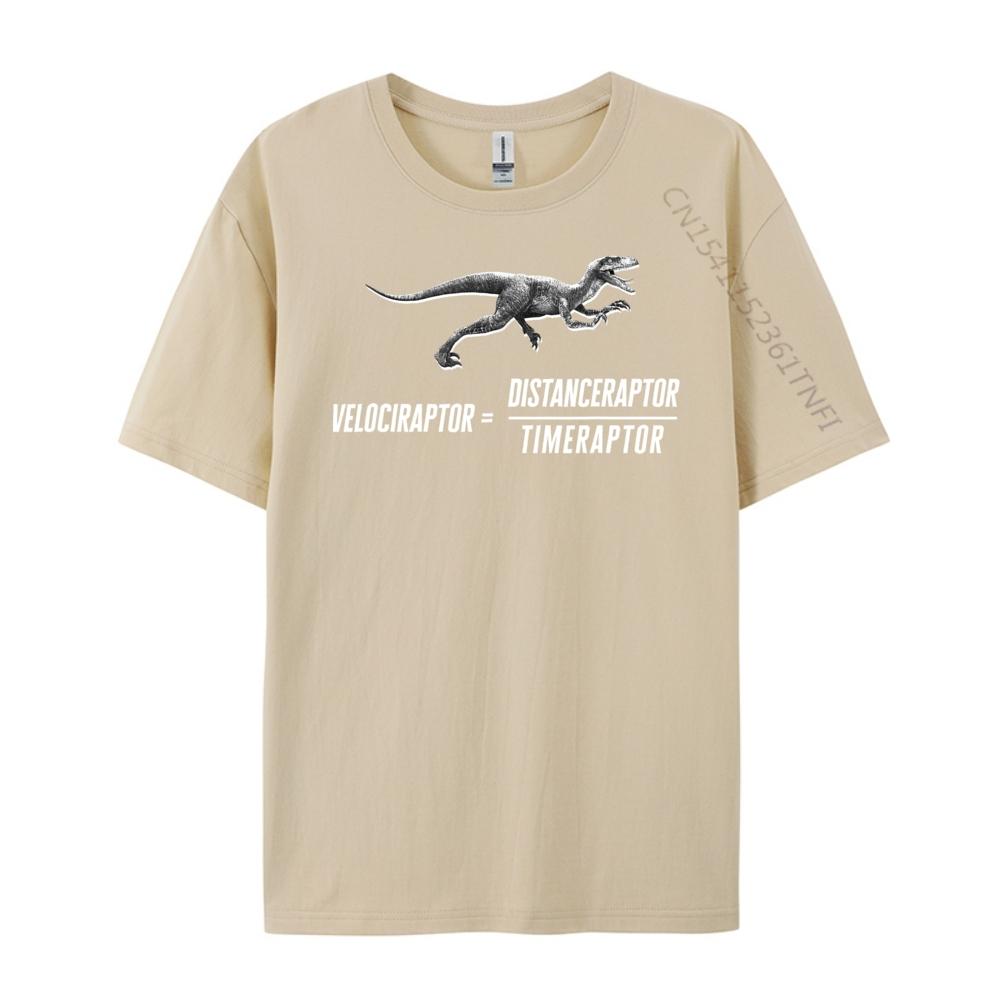 Math Geek Dinosaur Velociraptor Equation v2 Mens TShirts ECOFRIENDLY White T Shirt Men Printed