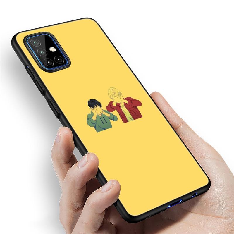 Чехол для телефона в стиле аниме «Банановая рыба» для Samsung Galaxy A12 A02S A22 A32 A52 A72 A71 A51 A41 A31 A21 A11 A50 A70 A10S A20S, черный