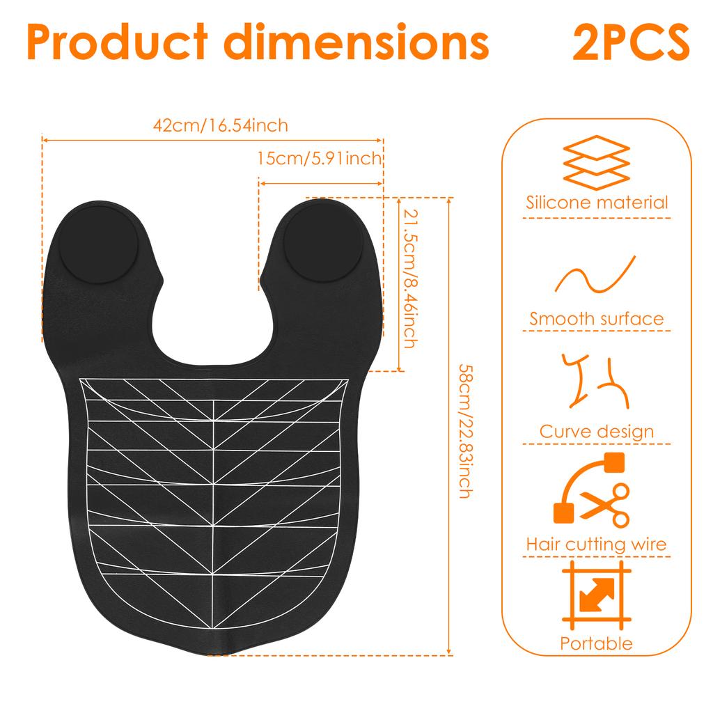 2 шт. Парикмахерские силиконовые накидки Водонепроницаемый защитный воротник Шали для окрашивания волос Подушечки Портативная парикмахерская накладка для стрижки волос для салона дома
