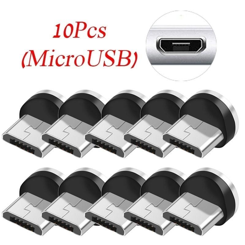 Магнитная вилка кабеля типа C Разъем кабеля для зарядки Lightning Micro USB Магнитная вилка шнура зарядного устройства Прямоугольная магнитная вилка кабеля