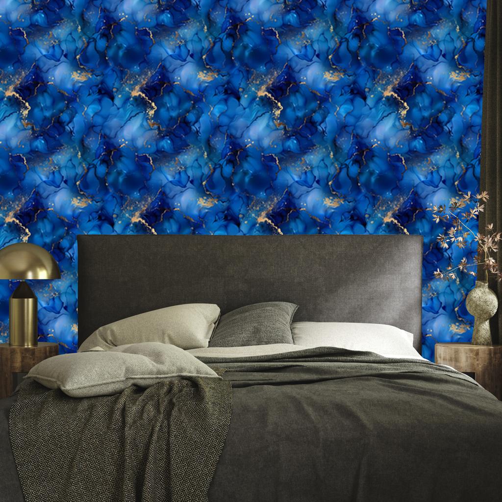 Ink blue, navy blue and azure wallpaper for living room and bedroom 50x1000