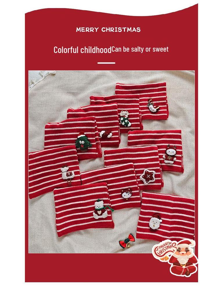 Children's 2025 Winter Red Scarf: Warm, Windproof Neck Gaiter for Girls - Cute and Protective