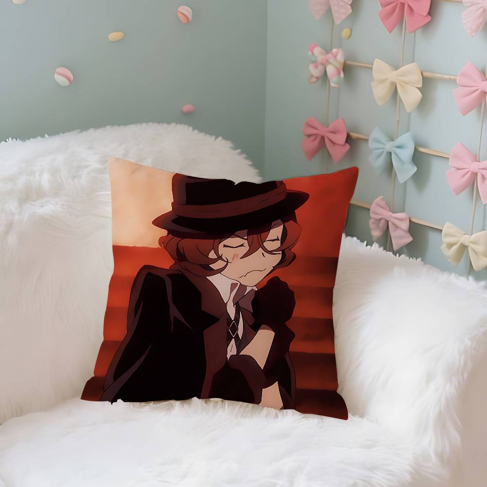 Милые наволочки для подушек с рисунком Чуи из аниме Bungo Stray Dogs, чехол для подушки, подходит для дивана, спальни, автомобиля