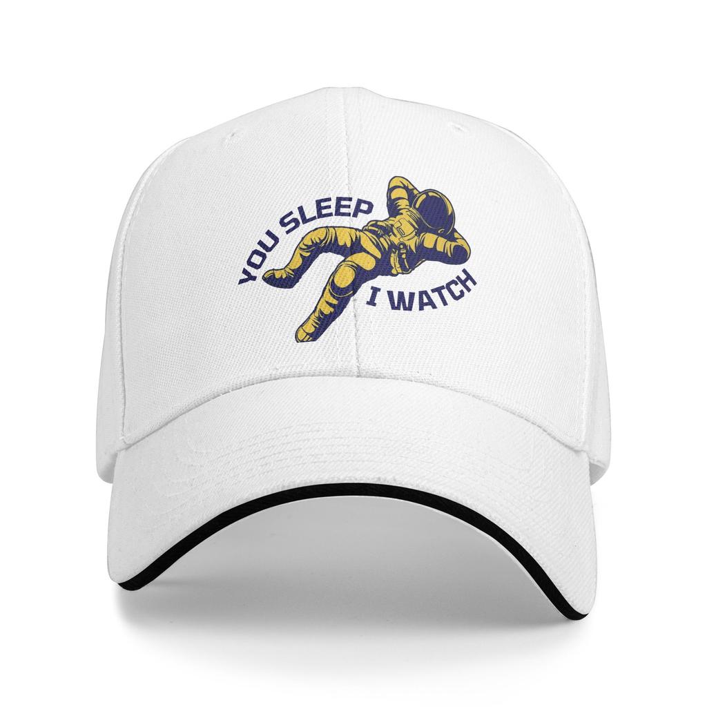 You Sleep I Watch Project Hail Mary Baseball Caps Casual Sandwich Hats for Men Women Adjustable Headwear Outdoor
