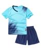 Kids Soccer Junior Training Wear Top and Bottom Kids Soccer Jersey Futsal Soccer Practice Kids Practice Short Sleeve Breathable and Quick 120cm