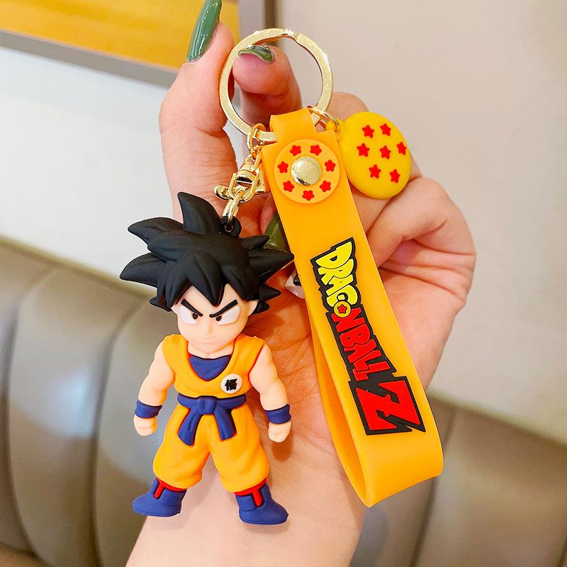 Брелок Dragon Ball Z Аниме Супер Сайян Гоку Фигурка Милый Брелок Подвеска на Сумку Украшение для Машины Аксессуары для Ключей Детская Игрушка Рождественские Подарки