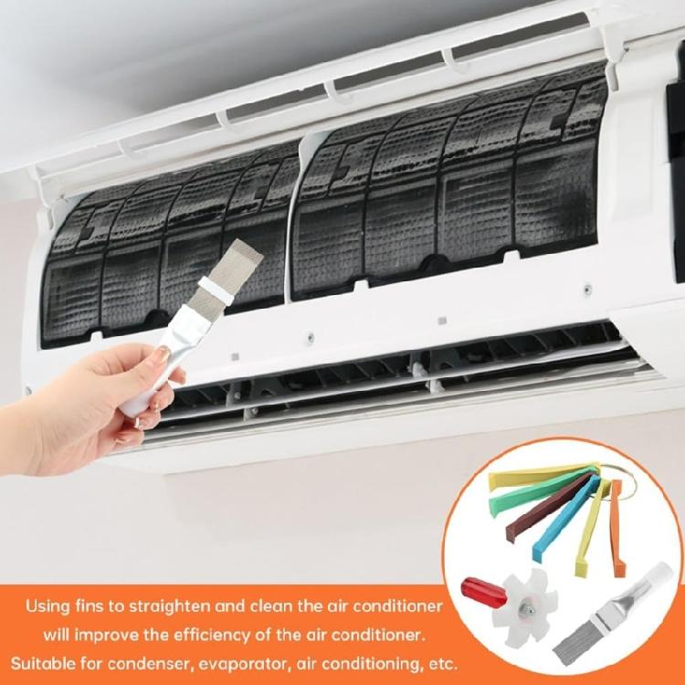 Air Conditioning Brush Set Includes Fin Comb Air Conditioner Fin Cleaner Condenser Radiator Fin Comb Alignment Tool