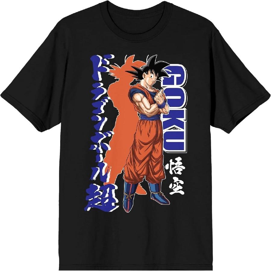 Мужская черная футболка с коротким рукавом Dragon Ball Super с иероглифом Гоку