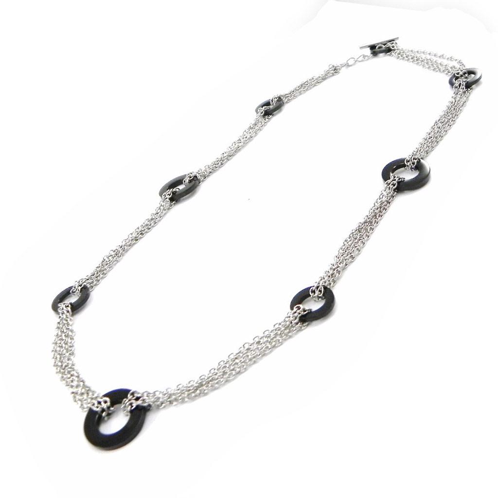 Les Trésors De Lily [I1139] - Колье «Хореография» из стали с рутением, 11 мм.