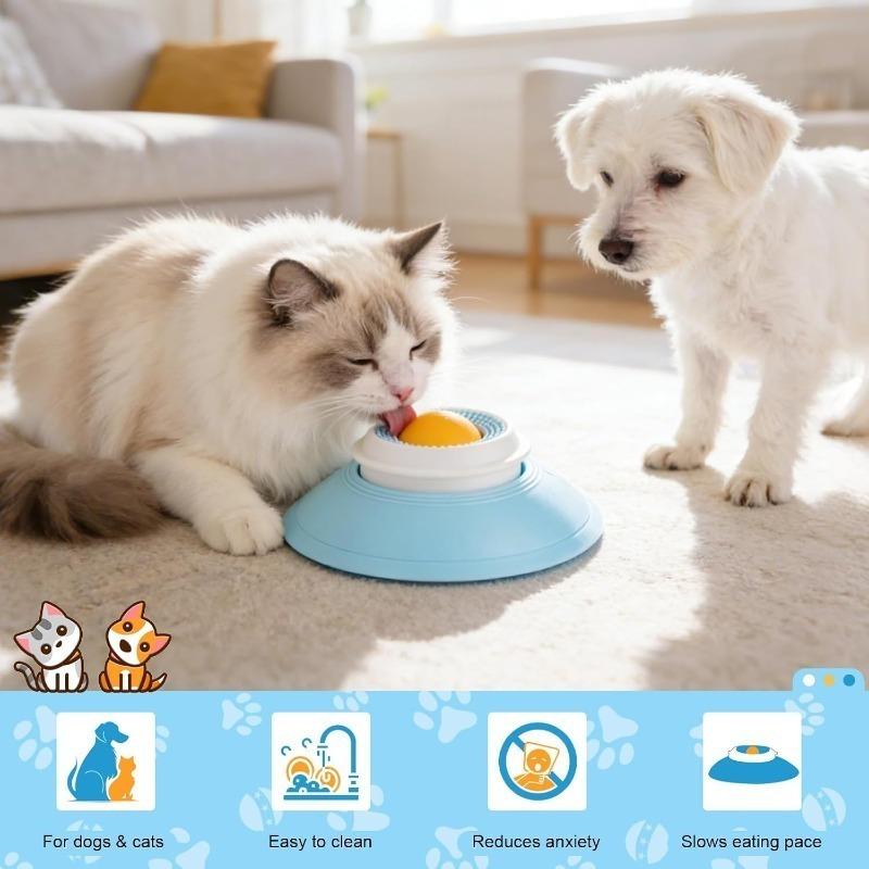 Lick Ball Dog, Lick Toy Dog for Liquid Food, Lick Sphere for Pets with Roll Ball, Dog Lick Ball for Liquid Food, Slow Feeder Lick Bowl for Dogs