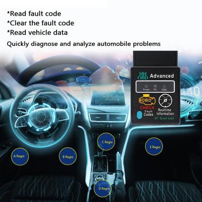 Bluetooth-совместимый автомобильный OBD2 сканер Elm327 V1.5 Считыватель кодов OBDII Диагностический инструмент Сканер диагностики для Android IOS Windo P8G1