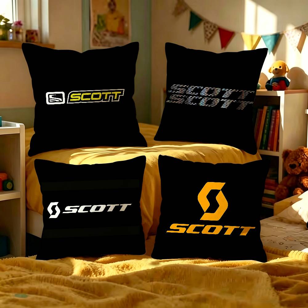 SScott Bike logo Personalized Pillow Dust Cover Bedroom Kids Party Decoration Pillowcase Birthday Children Gift