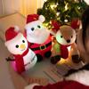 Милый светящийся музыкальный Санта-Клаус лось снеговик кукла плюшевая игрушка может петь рождественский подарок