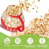 Microwave Popcorn Popper Borosilicate Glass Bowl with Silicone Lid 3-in-1 Mini Popcorn Maker Safe for Microwave