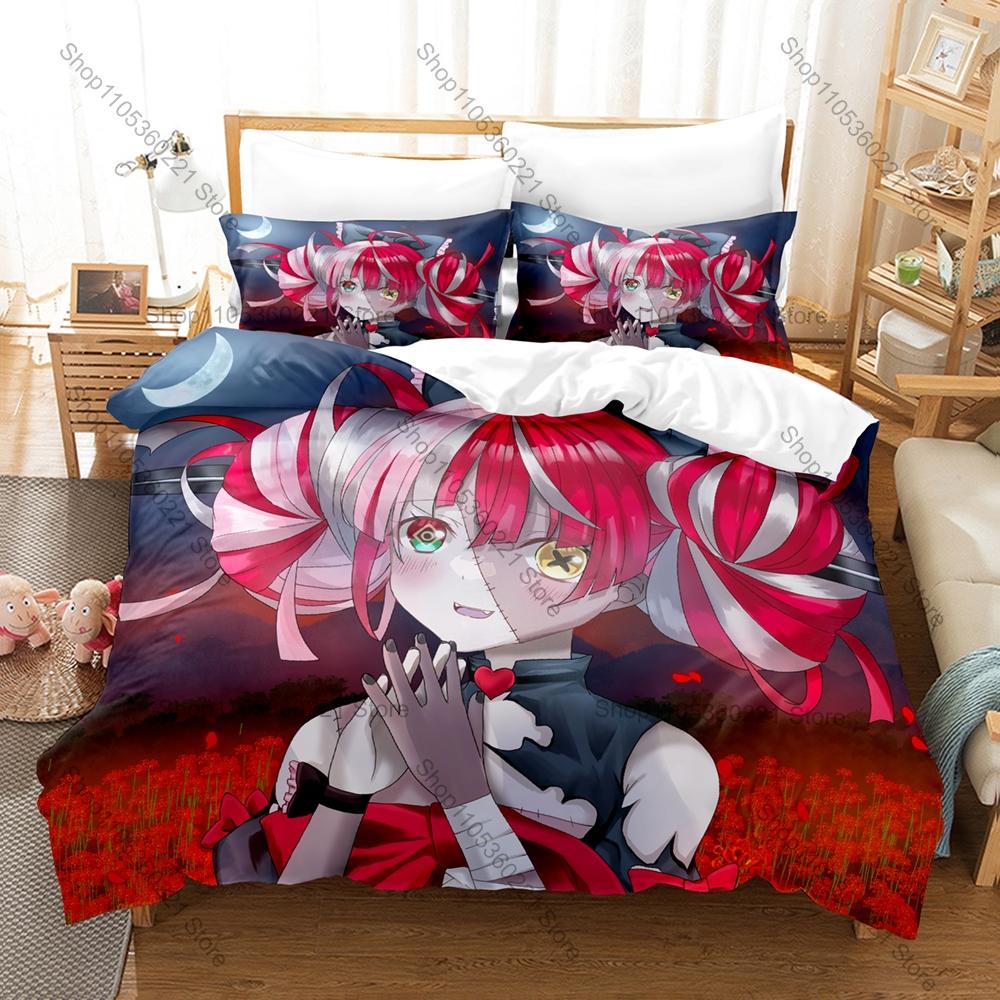 Gothic Zombie Ollie Sword Udin Bear Mascot Print Duvet Cover + 2 Pillowcases Twin Full Queen King  Kawaii Bedding Set