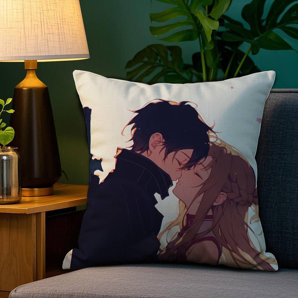 S-Искусство Меча Онлайн SAO Наволочка Диван Гостиная Спальня Двусторонняя Печать Квадратная Подушка Наволочка для Подушки для Сна