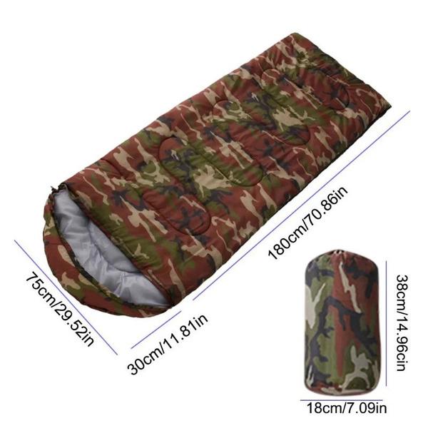 Спальный мешок для кемпинга, сверхлегкий водонепроницаемый 3-сезонный теплый конверт, спальные мешки для путешествий на открытом воздухе, походные принадлежности