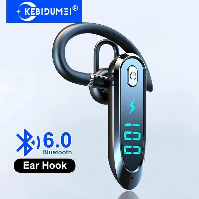 Bluetooth 6.0 Бизнес Беспроводные Наушники Заушный Крючок Наушник Вращение 270° Светодиодный Дисплей HIFI Стерео Шумоподавление Гарнитура Спорт Игра Наушник