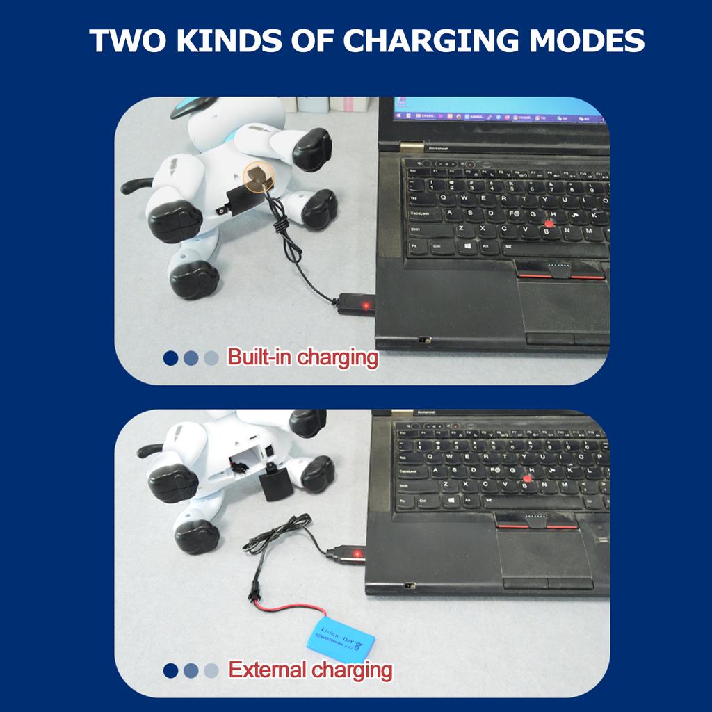 LE NENG K21 Электронная собака-робот Трюковая собака Робот на радиоуправлении Игрушка-собака-робот Голосовое управление Программируемая Музыкальная танцующая игрушка