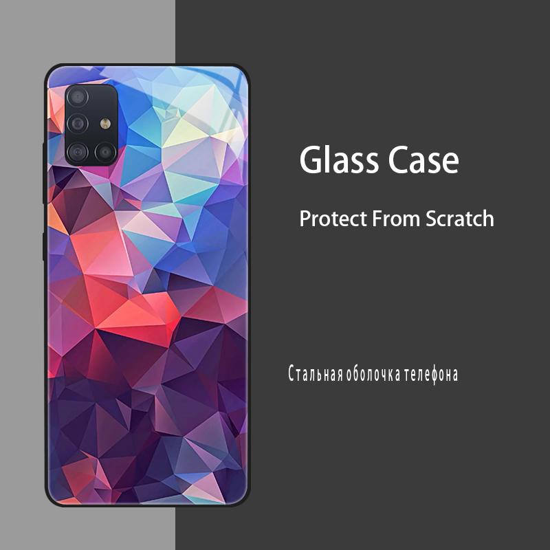 Чехол для Samsung Galaxy A51 Чехлы Закаленное Стекло Чехол для Samsung Galaxy A31 A71 Бампер A 51 71 Жесткий Силиконовый Чехол Coque Fundas