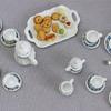 Аксессуары для кукольного домика 1/12, кухонная миниатюра, 15 шт., мини-фарфоровый цветок, набор чайных чашек, декор для кукольного домика, имитация кукольного домика, декоративные аксессуары