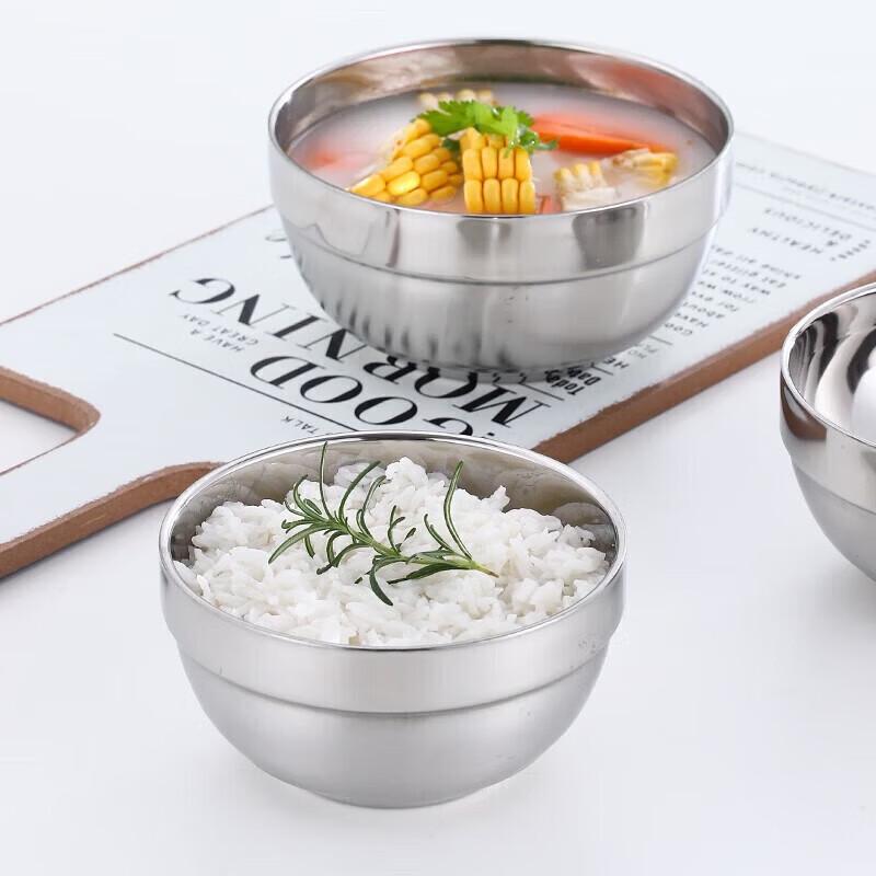 Wutuo 304 Stainless Steel Double-Layer Insulated Bowl Set