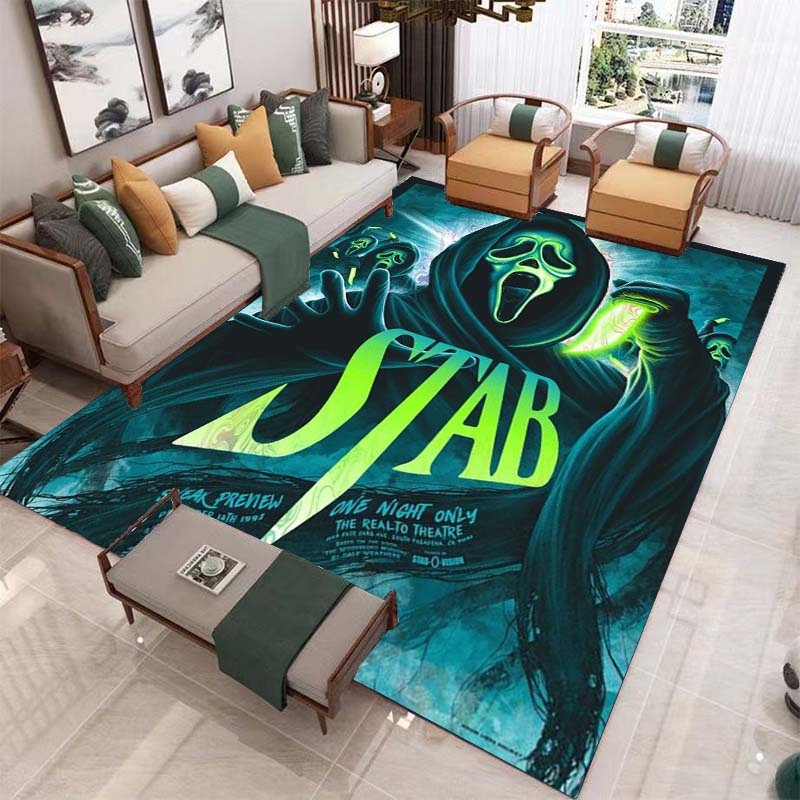 Ковер ужасов на Хэллоуин для гостиной, украшения дома, дивана, журнального столика, коврики, коврик для ванной комнаты, нескользящий напольный коврик