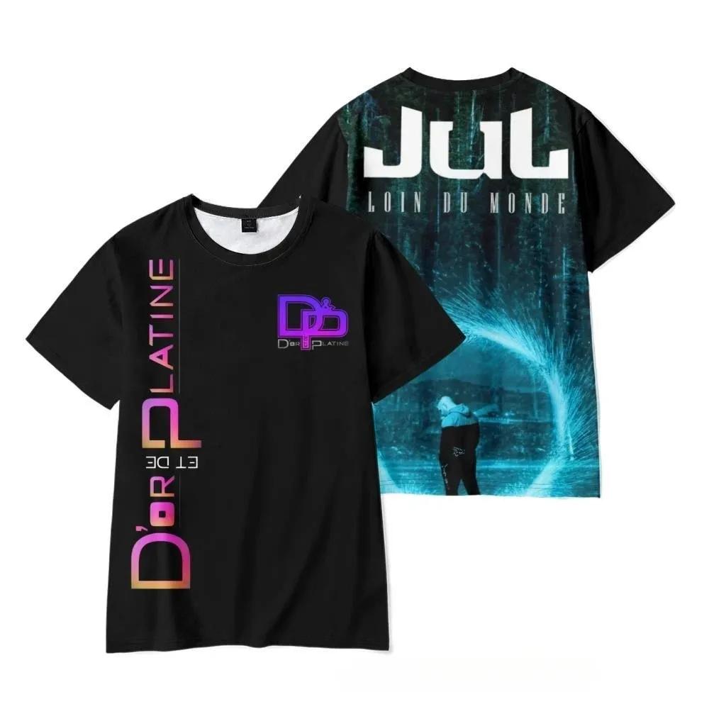 Летняя детская одежда для взрослых, хип-хоп-тренд, футболки с коротким рукавом, топы, свободная уличная одежда, популярный рэпер JuL, новый альбом, 3D футболки